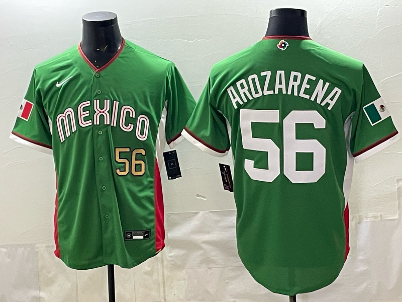 Men 2026 World Cub USA #56 Arozarena green Nike MLB Jersey 008->more jerseys->MLB Jersey
